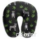 Travel Pillow Pitbulls Dog Pitbull Weed Black Memory Foam U Neck Pillow for Lightweight Support in Airplane Car Train Bus - B07V964JHW